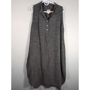 SOST South Street Linen Dress Tunic in Grey Combo Size 1